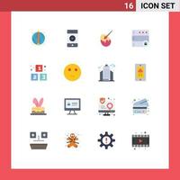16 kreativ ikoner modern tecken och symboler av förskola ABC borsta server databas redigerbar packa av kreativ vektor design element