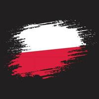 verblasster Grungy-Stil Polen-Flaggenvektor vektor