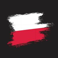 neue verblasste Grunge-Textur Vintage Polen Flagge Vektor