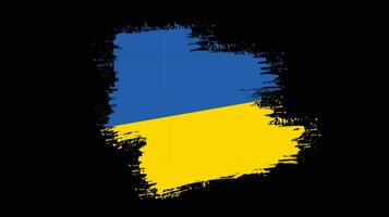bedrövad abstrakt ukraina flagga vektor