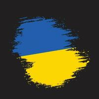 Pinselstrich Ukraine Flagge Vektor zum kostenlosen Download