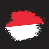 Vektor Pinselstrich Indonesien Flagge