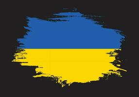 abstrakter Pinselstrich ukrainischer Flaggenvektor vektor