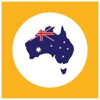 Australien Karta logotyp illustration design vektor