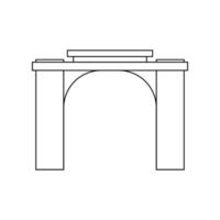 enkel Port ikon illustration design vektor