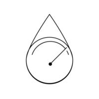 einfaches Hydrometer-Logo-Illustrationsdesign vektor