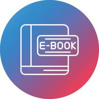 E-Book-Linie Farbverlauf Kreis Hintergrundsymbol vektor