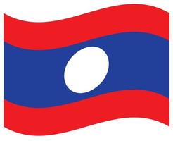 Nationalflagge von Laos - flaches Farbsymbol. vektor
