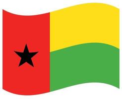 Nationalflagge von Guinea-Bissau - flaches Farbsymbol. vektor