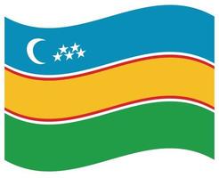 Nationalflagge von Karakalpakstan - flaches Farbsymbol. vektor