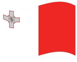 nationalflagge von malta - flaches farbsymbol. vektor