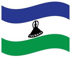 nationalflagge von lesotho - flaches farbsymbol. vektor