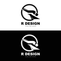 r brev logotyp, alfabet vektor, första r produkt varumärke logotyp design vektor