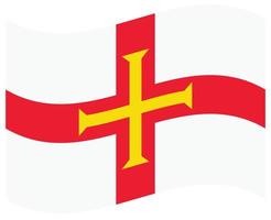 nationell flagga av guernsey - platt Färg ikon. vektor