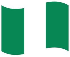 Nationalflagge von Nigeria - flaches Farbsymbol. vektor