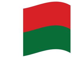 Nationalflagge von Madagaskar - flaches Farbsymbol. vektor