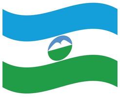nationell flagga av kabardino-balkaria - platt Färg ikon. vektor