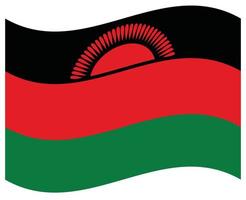 nationalflagge von malawi - flaches farbsymbol. vektor
