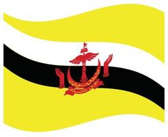 nationalflagge von brunei - flaches farbsymbol. vektor