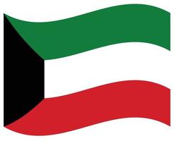 nationell flagga av kuwait - platt Färg ikon. vektor