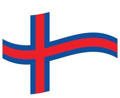 Nationalflagge der Färöer - flaches Farbsymbol. vektor