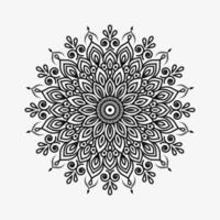 dekorativ cirkulär blomma mandala design på enkel bakgrund fri vektor