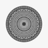 dekoratives kreisförmiges Blumen-Mandala-Design auf freiem Vektor des einfachen Hintergrundes