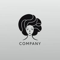 Stilvolle Frauenhaar-Logo-Designvorlage vektor