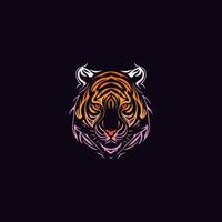 wütende Tiger-Logo-Design-Vorlage vektor