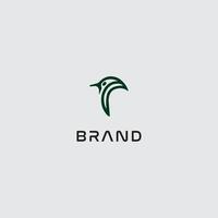 minimal fågel logotyp design mall vektor