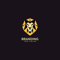König der Löwen-Logo-Design-Vorlage vektor