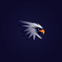 Gaming-Adler-Logo-Design-Vorlage vektor