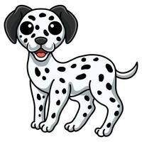 söt liten dalmatian hund tecknad serie vektor