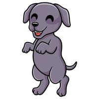 niedliche weimaraner hundekarikaturstellung vektor