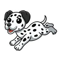 söt dalmatian hund tecknad serie löpning vektor