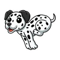niedlicher dalmatinischer hund cartoon läuft vektor