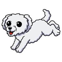 niedliches bichon frise cartoon springen vektor