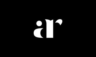 Anfangsbuchstabe r-Logo-Design auf schwarzem Hintergrund. Pro-Vektor. vektor