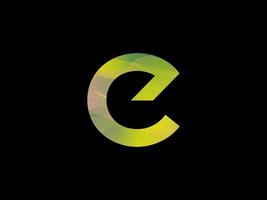 E-Brief-Logo mit buntem Regenbogen-Texturvektor. Pro-Vektor. vektor