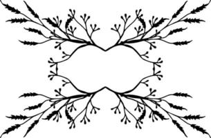 Vektor-Illustration eines floralen Ornaments in schwarzen und weißen Farben vektor