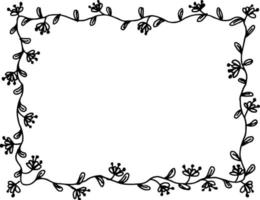 kreisförmige florale Ornament-Vektor-Illustration in Schwarz-Weiß-Farben vektor