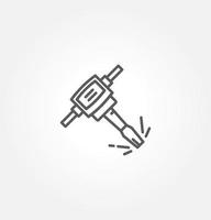 Presslufthammer-Symbol-Vektor-Illustration-Logo-Vorlage für viele Zwecke. isoliert auf weißem Hintergrund. vektor