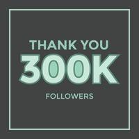 Benutzer danke feiern von 300000 Abonnenten und Anhängern. 300.000 Follower danke vektor