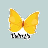 skön färgrik fjärilar. fjäril illustration för klistermärken eller skriva ut. fjäril vektor design