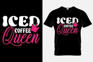 eiskaffee typografie t-shirt bunte vorlage vektor