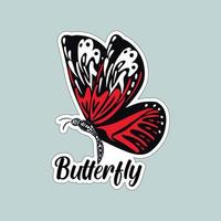 skön färgrik fjärilar. fjäril illustration för klistermärken eller skriva ut. fjäril vektor design