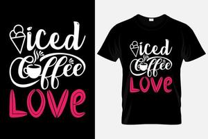 eiskaffee typografie t-shirt bunte vorlage vektor