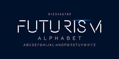 Alphabet im Futurismus-Stil. vektor