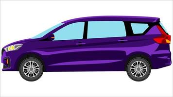 premie familj bil i ljus Färg vektor, realistisk bil platt ljus Färg vektor illustration