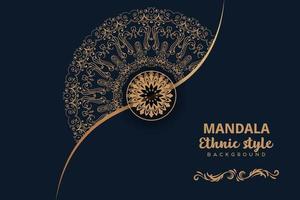 dekoratives Luxus-Mandala-Hintergrunddesign für Banner, Poster, Grußkarten, Einladungskarten vektor
